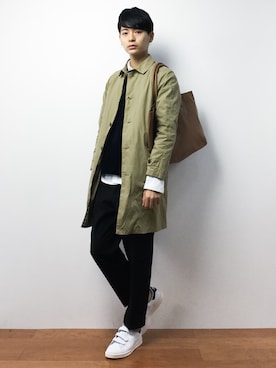 「JUNRED（ジュンレッド）のアイテム（トートバッグ）」を使った、Yさん（メンズ・184cm）の秋コーディネート