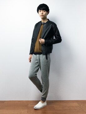 「shama（シャマ）のアイテム」を使った、Yさん（メンズ・184cm）の秋コーディネート