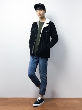 「Burner（バーナー）のアイテム（パンツ）」を使った、Yさん（メンズ・184cm）の秋コーディネート