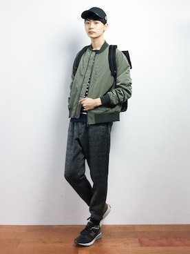 「SWAGGER（スワッガー）のアイテム（キャップ）」を使った、Yさん（メンズ・184cm）の秋コーディネート
