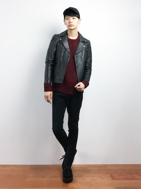 「DETAILS（ディテールズ）のアイテム」を使った、Yさん（メンズ・184cm）の秋コーディネート