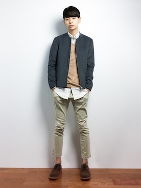 「STUDIOUS（ステュディオス）のアイテム（ブルゾン）」を使った、Yさん（メンズ・184cm）の秋コーディネート