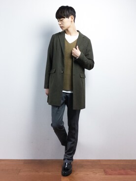 「NAVAL（ナバル）のアイテム（ジャケット/アウター）」を使った、Yさん（メンズ・184cm）の秋コーディネート