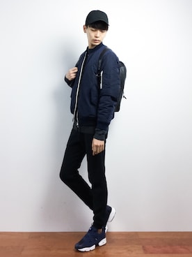 「STUDIOUS（ステュディオス）のアイテム（バッグ）」を使った、Yさん（メンズ・184cm）の秋コーディネート