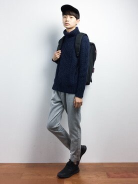 「Steven Alan（スティーブンアラン）のアイテム（キャップ）」を使った、Yさん（メンズ・184cm）の秋コーディネート