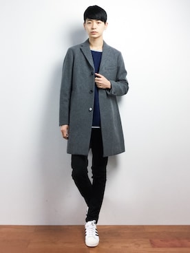「Buffalo Bobs（バッファローボブズ）のアイテム（パンツ）」を使った、Yさん（メンズ・184cm）の秋コーディネート