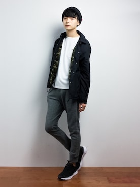 「Champion（チャンピオン）のアイテム（その他アウター）」を使った、Yさん（メンズ・184cm）の秋コーディネート