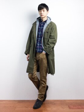「MONKEY TIME（モンキータイム）のアイテム（ジャケット/アウター）」を使った、Yさん（メンズ・184cm）の秋コーディネート