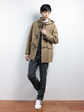 「BEAMS（ビームス）のアイテム（ダッフルコート）」を使った、Yさん（メンズ・184cm）の秋コーディネート