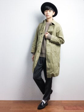 「niko and...（ニコアンド）のアイテム（トレンチコート）」を使った、Yさん（メンズ・184cm）の秋コーディネート