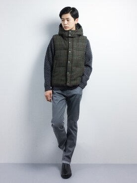 URBAN RESEARCH ROSSO ハリスツイード　ダウンベスト M URBAN RESEARCH アーバンリサーチ ROSSO ロッソ Harris Tweed