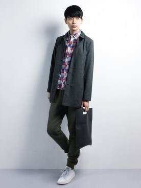 「ARCADE（アーケード）のアイテム（ジャケット/アウター）」を使った、Yさん（メンズ・184cm）の秋コーディネート