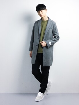 「URBAN RESEARCH Sonny Label（アーバンリサーチサニーレーベル）のアイテム（チェスターコート）」を使った、Yさん（メンズ・184cm）の秋コーディネート