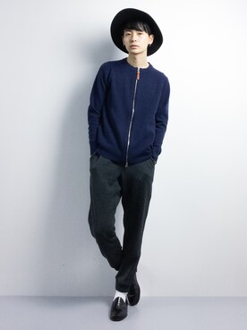 「ジップカーデ」｜Yさん（メンズ・184cm）の秋コーディネート