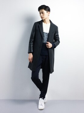 「MONKEY TIME（モンキータイム）のアイテム（ジャケット/アウター）」を使った、Yさん（メンズ・184cm）の秋コーディネート