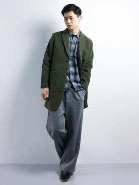 「rehacer（レアセル）のアイテム（ジャケット/アウター）」を使った、Yさん（メンズ・184cm）の秋コーディネート