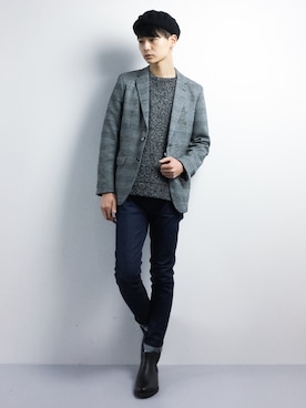 「TATRAS CONCEPT STORE（タトラスコンセプトストア）のアイテム（キャップ）」を使った、Yさん（メンズ・184cm）の秋コーディネート