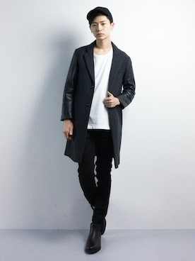 「MONKEY TIME（モンキータイム）のアイテム（ジャケット/アウター）」を使った、Yさん（メンズ・184cm）の秋コーディネート