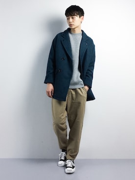 「rehacer（レアセル）のアイテム（ジャケット/アウター）」を使った、Yさん（メンズ・184cm）の冬コーディネート