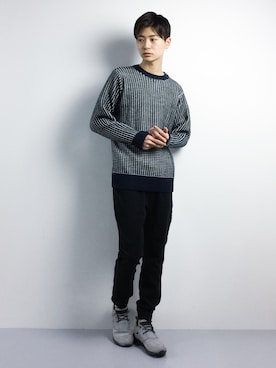 「Blue Standard （ブルースタンダード）のアイテム」を使った、Yさん（メンズ・184cm）の冬コーディネート