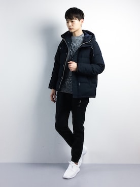 「Blue Standard （ブルースタンダード）のアイテム」を使った、Yさん（メンズ・184cm）の冬コーディネート