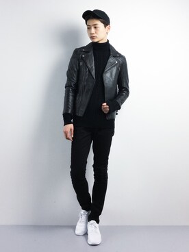 「DETAILS（ディテールズ）のアイテム」を使った、Yさん（メンズ・184cm）の冬コーディネート