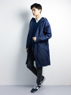 「WILD THINGS（ワイルドシングス）のアイテム（モッズコート）」を使った、Yさん（メンズ・184cm）の冬コーディネート
