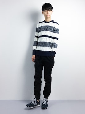 「Blue Standard （ブルースタンダード）のアイテム」を使った、Yさん（メンズ・184cm）の冬コーディネート