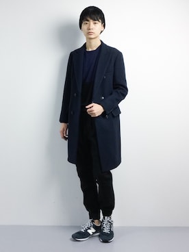 「Blue Standard （ブルースタンダード）のアイテム」を使った、Yさん（メンズ・184cm）の冬コーディネート