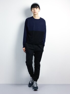 「Blue Standard （ブルースタンダード）のアイテム」を使った、Yさん（メンズ・184cm）の冬コーディネート