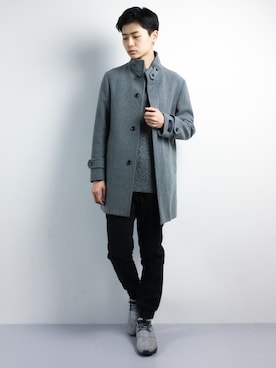「Blue Standard （ブルースタンダード）のアイテム」を使った、Yさん（メンズ・184cm）の冬コーディネート