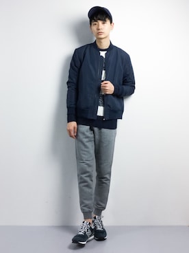 「417 EDIFICE（フォーワンセブンエディフィス）のアイテム（キャップ）」を使った、Yさん（メンズ・184cm）の冬コーディネート
