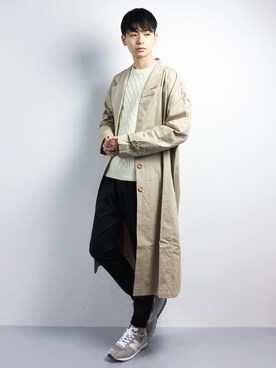 「unrelaxing（アンリラクシング）のアイテム（トレンチコート）」を使った、Yさん（メンズ・184cm）の冬コーディネート