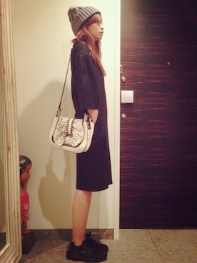 「ハラチ」｜「アイテム（ワンピース/ドレス）」を使った、安田美沙子さん（レディース・162cm）の秋コーディネート