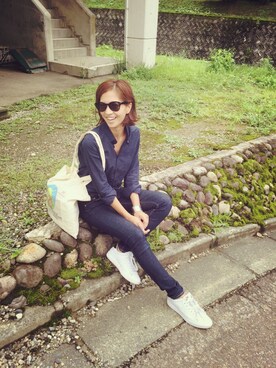 「nonnative（ノンネイティブ）のアイテム」を使った、安田美沙子さん（レディース・162cm）の夏コーディネート