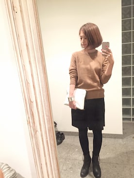 「nonnative（ノンネイティブ）のアイテム」を使った、安田美沙子さん（レディース・162cm）の秋コーディネート