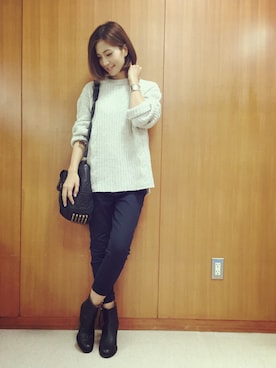 「nonnative（ノンネイティブ）のアイテム」を使った、安田美沙子さん（レディース・162cm）の秋コーディネート