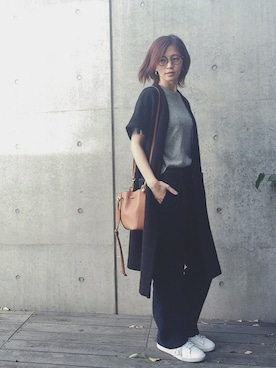 「FLORENT（フローレント）のアイテム（ジャケット/アウター）」を使った、安田美沙子さん（レディース・162cm）の春コーディネート
