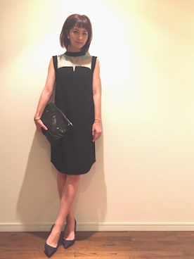 「TSURU（ツル）のアイテム（パンプス）」を使った、安田美沙子さん（レディース・162cm）の春コーディネート