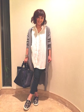 「nonnative（ノンネイティブ）のアイテム」を使った、安田美沙子さん（レディース・162cm）の春コーディネート