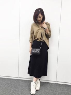 「Fred Segal（フレッドシーガル）のアイテム」を使った、安田美沙子さん（レディース・162cm）の秋コーディネート