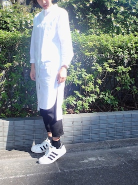 「アイテム（シャツワンピース）」を使った、MARI KOTAKEさん（レディース・163cm・20代）の秋コーディネート