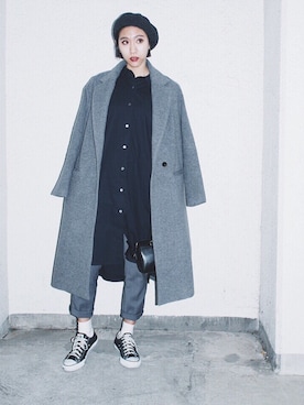 「アイテム（シャツワンピース）」を使った、MARI KOTAKEさん（レディース・163cm・20代）の秋コーディネート