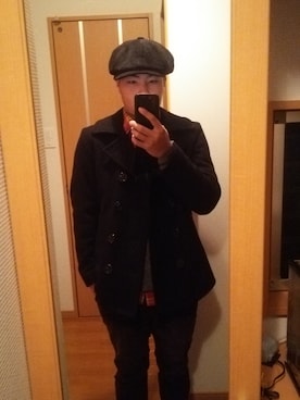 「アイテム（ピーコート）」を使った、ダイチさん（メンズ・174cm・10代）の冬コーディネート