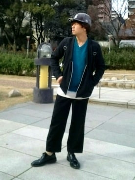 「FRAPBOIS（フラボア）のアイテム（ブルゾン）」を使った、AKIRAさん（メンズ・169cm）の冬コーディネート