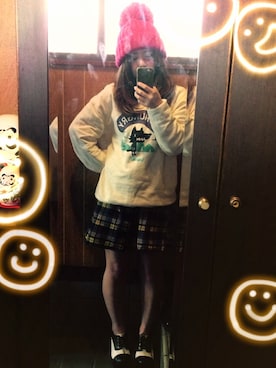 「寒い」｜「アイテム（シャツワンピース）」を使った、まいちきさん（レディース・150cm）の冬コーディネート