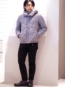 「abahouse」｜「アイテム（ダウンジャケット/コート）」を使った、MURAさん（メンズ・171cm）の秋コーディネート