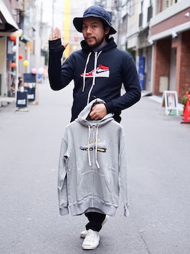 「O.K.（オーケー）のアイテム」を使った、MURAさん（メンズ・171cm）の春コーディネート