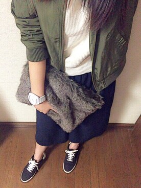 「FOREVER 21（フォーエバー トゥエンティーワン）のアイテム（スニーカー）」を使った、miyuさん（レディース・166cm）の秋コーディネート