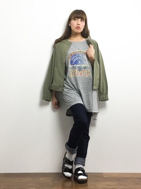 内山陽菜さん（レディース・160cm）の冬コーディネート